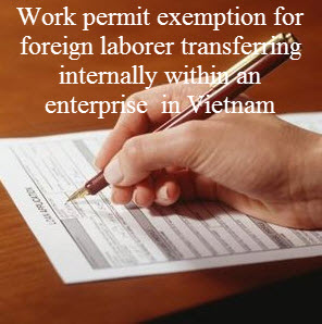 work permit exemption for foreign labors transferring internally in 11-services