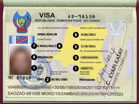 Thủ tục xin visa du lịch CHDC Congo