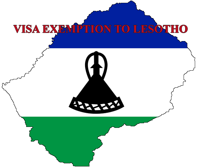 Visa exemption to Lesotho