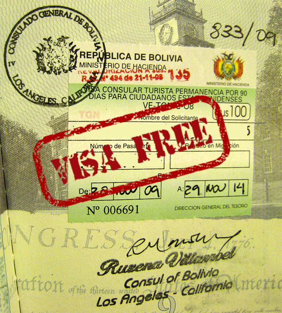 Bolivia miễn visa cho công dân quốc gia nào?