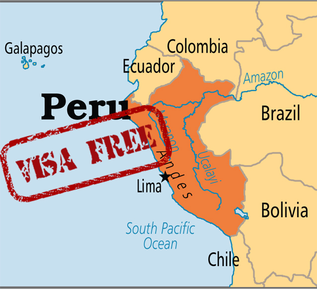 Peru miễn visa cho quốc gia nào ?