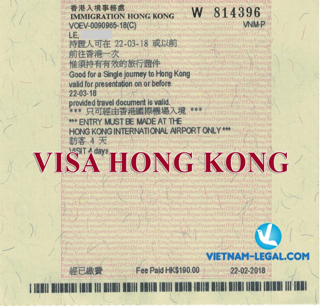 Visa Hongkong