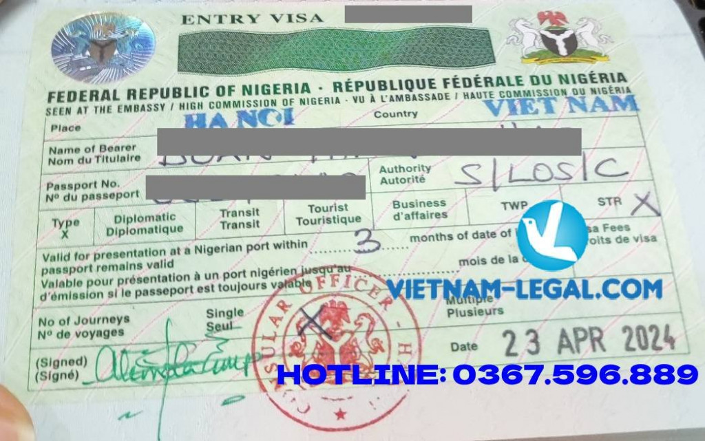 kết quả visa lao động Nigeria tại Visa Toàn Cầu