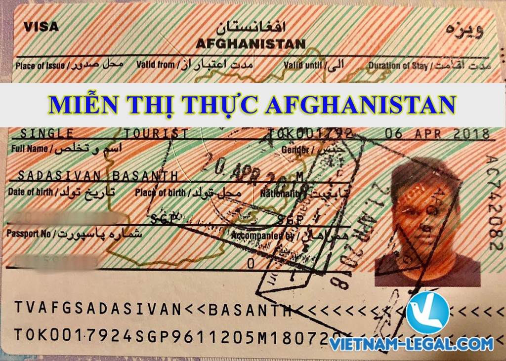 Afghanistan - Miễn thị thực Afghanistan