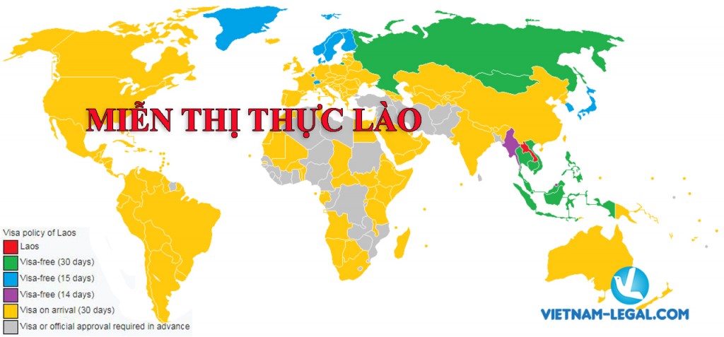 Laos - Miễn thị thực Lào