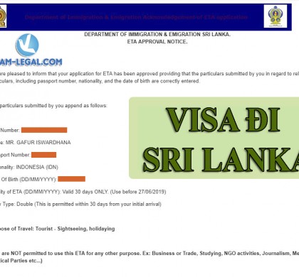 KẾT QUẢ VISA SRI LANKA CHO NGƯỜI NƯỚC NGOÀI