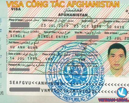 KẾT QUẢ VISA CÔNG TÁC AFGHANISTAN NHẬP CẢNH THÁNG 8 NĂM 2019