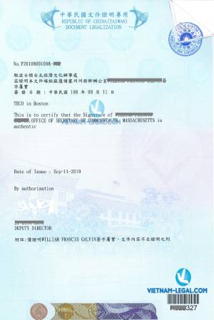 Kết Quả Hợp Pháp Hóa Bảng Điểm Đại Học Bang Massachusetts, Mỹ Sử Dụng Tại Đài Loan tháng 9, 2019