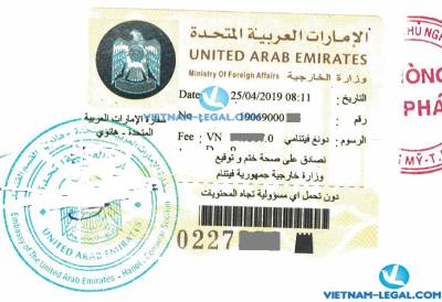 Legalization Result of Vietnamese Birth Certificate for use in United Arab Emirates April, 2019