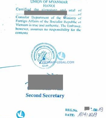 Kết Quả Chứng Nhận Lãnh Sự Thư ủy quyền công ty Việt Nam Sử Dụng Tại Myanmar  Tháng 4, 2019