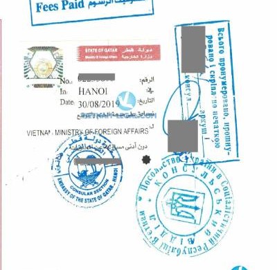 Legalization Result of Ukraine Document for use in Qatar, August 2019