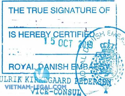 Legalization Result of Birth Certificate from Vietnam for use in Denmark, Octorber 2019