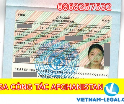 KẾT QUẢ VISA CÔNG TÁC AFGHANISTAN, NHẬP CẢNH THÁNG 12 NĂM 2019