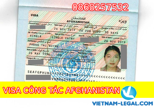 KẾT QUẢ VISA CÔNG TÁC AFGHANISTAN, NHẬP CẢNH THÁNG 12 NĂM 2019