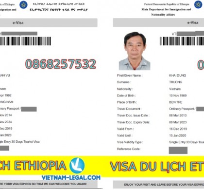 KẾT QUẢ VISA DU LỊCH ETHIOPIA, NHẬP CẢNH THÁNG 12 NĂM 2019