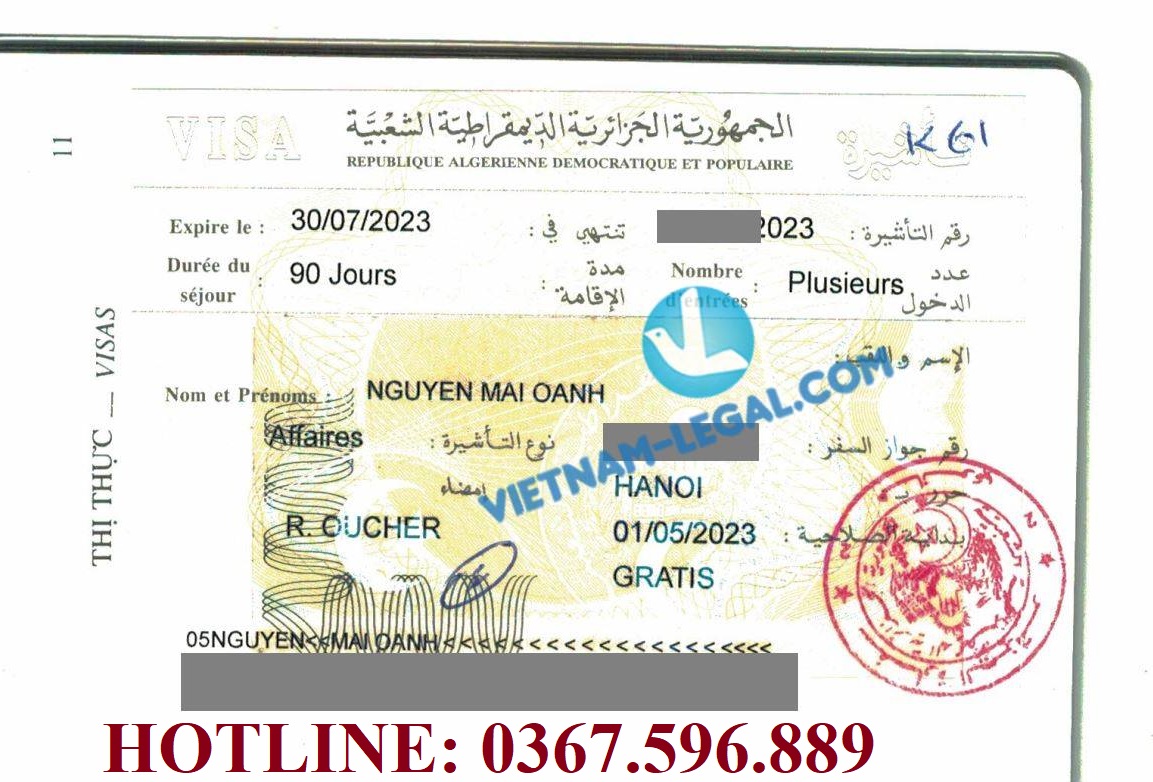 visa công tác Algeria- MAI OANH