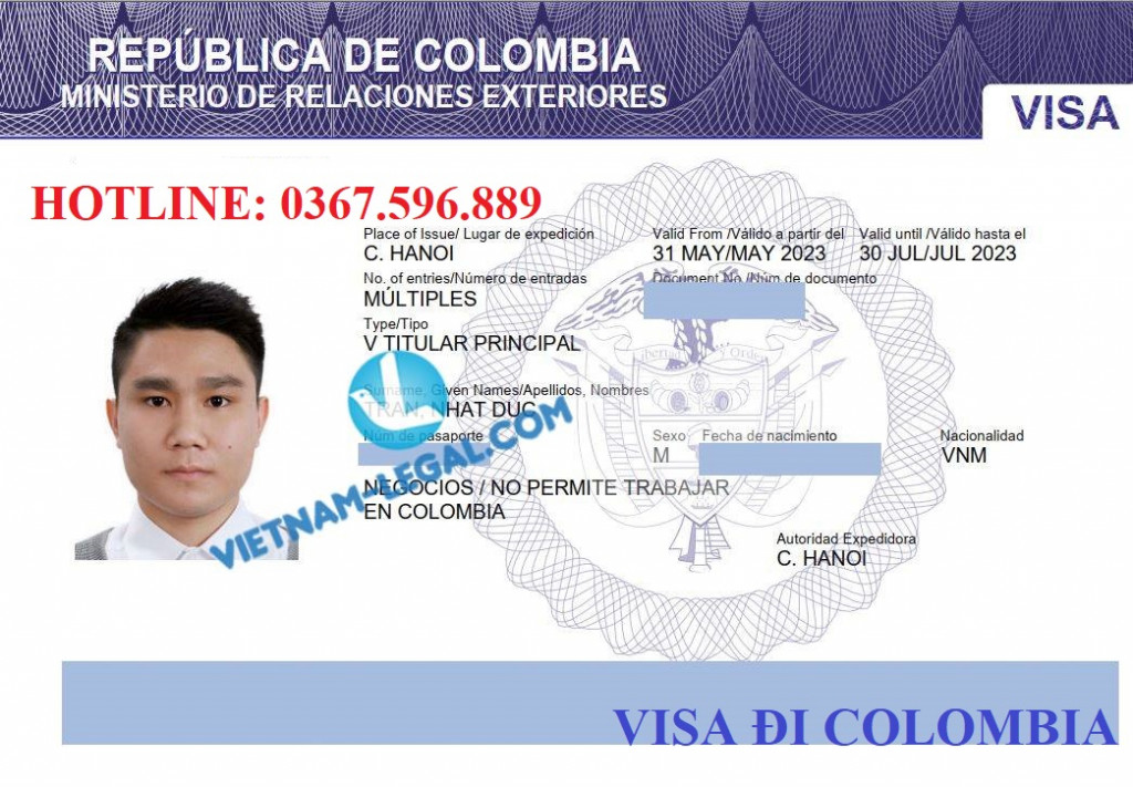 VISA Colombia - DUC NHAT NCA